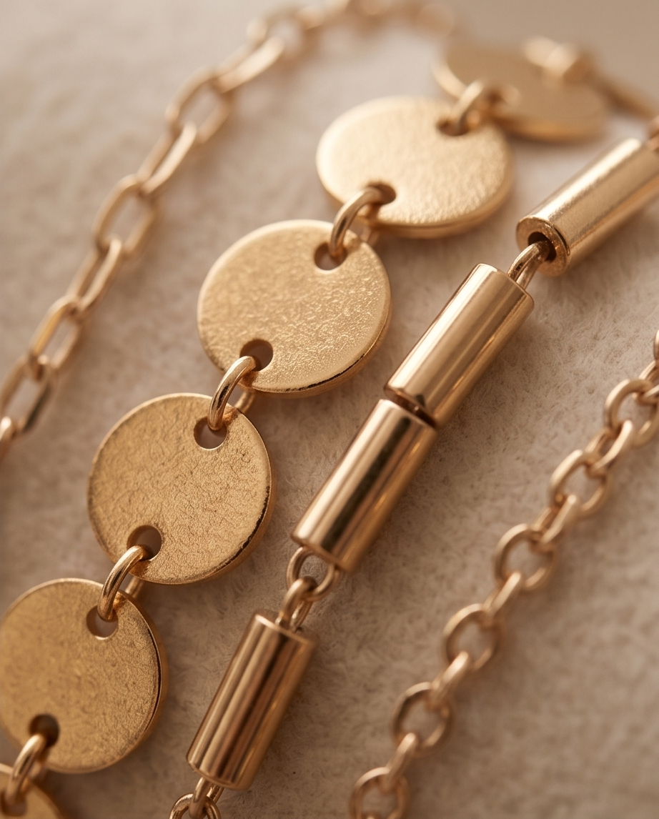 Elodie Bracelet - Set of 4 thin gold bracelets - Perfect stacking ✨
