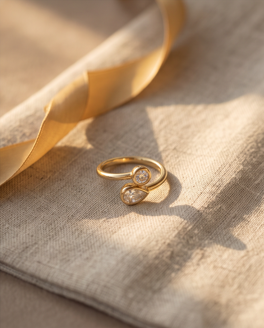 Elise ring in roestvrij staal – Goud of Zilver