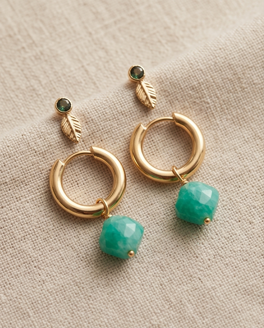 Clover earrings - good luck charm
