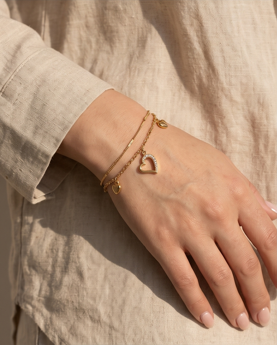 Lovely Gold & Silver Stainless Steel Bracelet ✨🤍