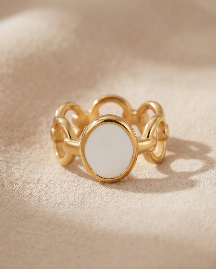 Bague Rondo Dorée en Acier Inoxydable ✨💛