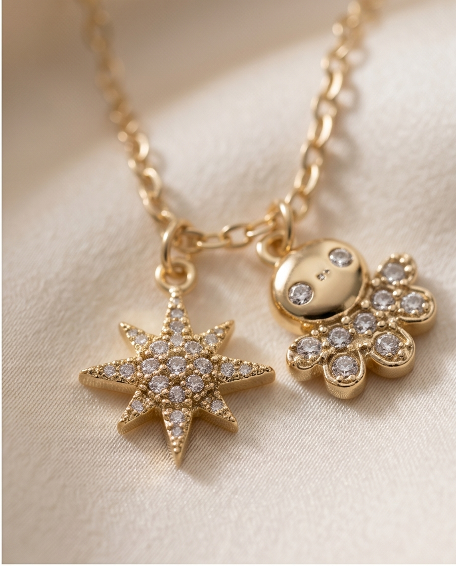 Gold Stainless Steel Charm Necklace – The ultimate stylish basic