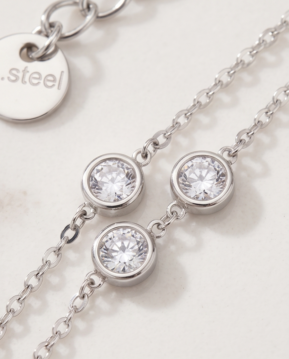 Celine Silver Stainless Steel Bracelet – The Stylish Essential ✨