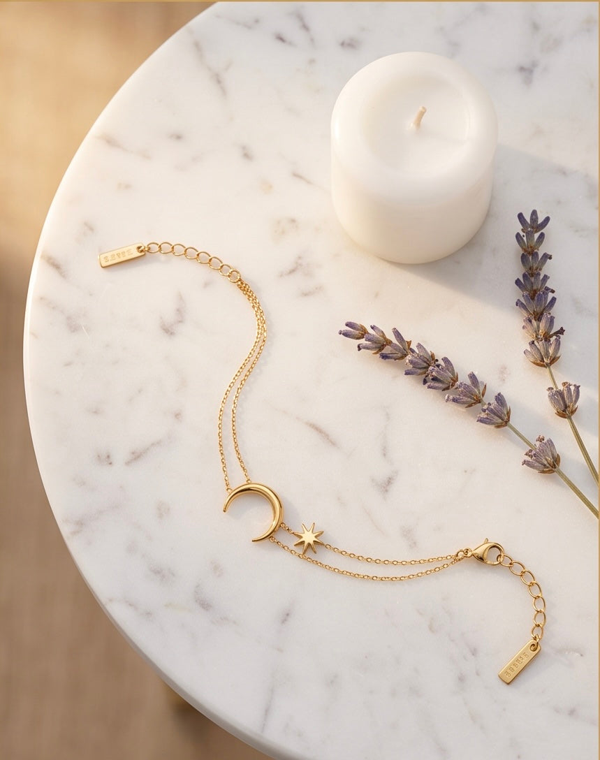 Roestvrijstalen Luna-armband – Goud of Zilver