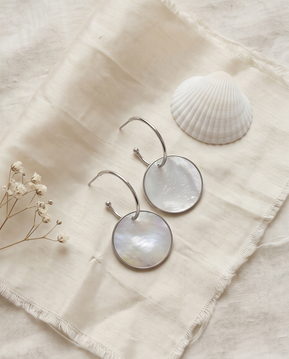 ✨ Boucles Nacéria – L’élégance nacrée intemporelle ✨
