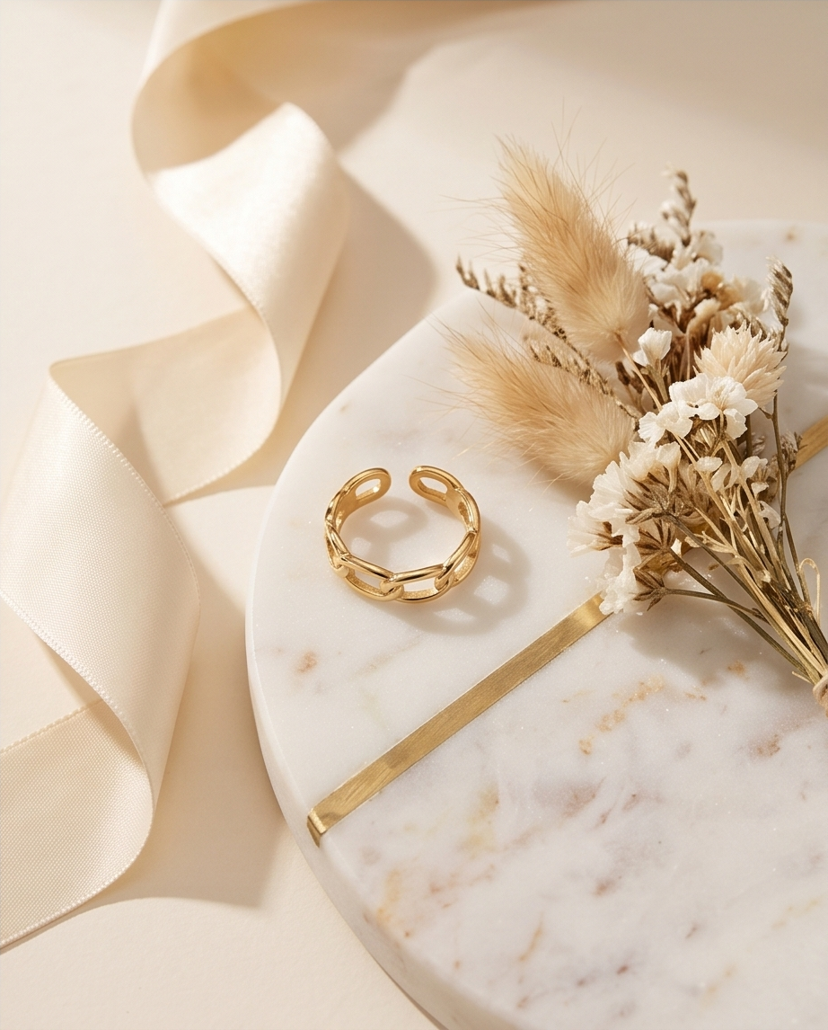 Bague Mireille Dorée en Acier Inoxydable ✨💛