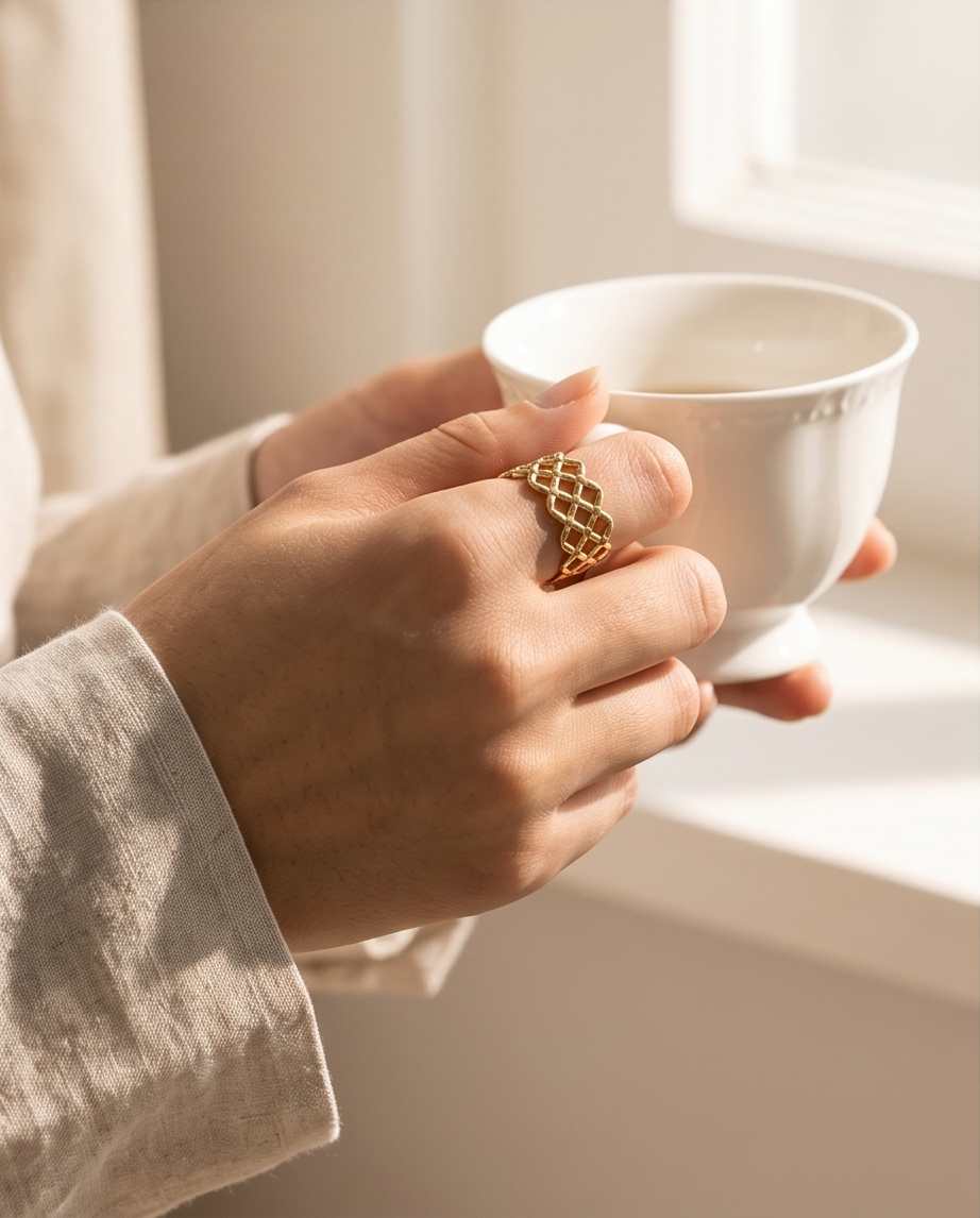 Bague Choupi Dorée en Acier Inoxydable 💛✨