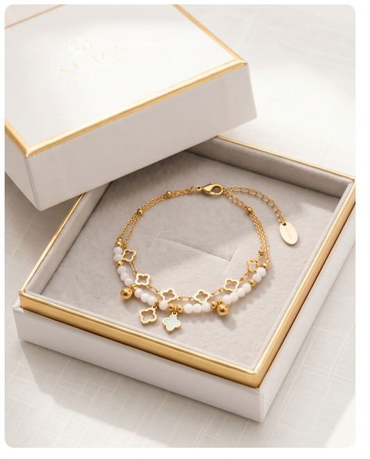 Diana multi-strand bracelet – White or turquoise ✨