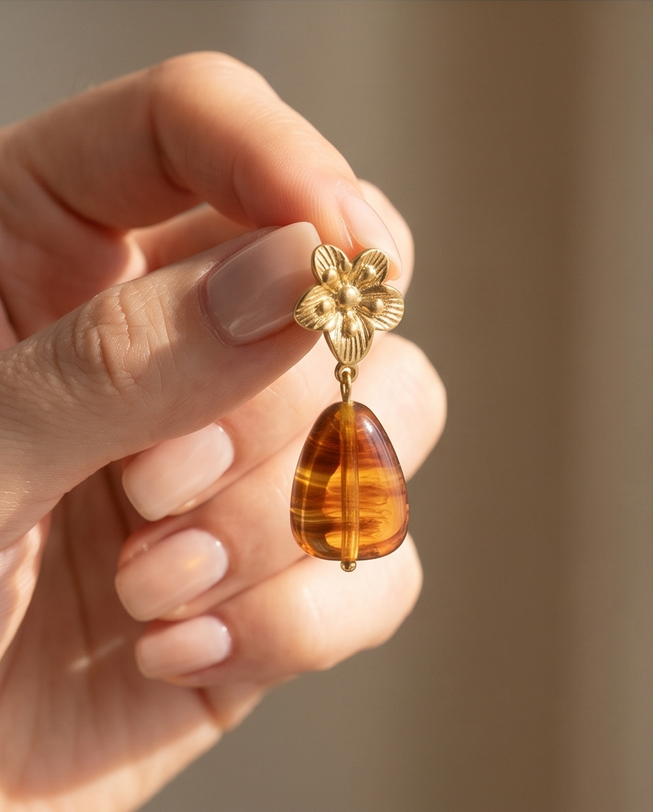 Poppy gold earrings – Asserted elegance