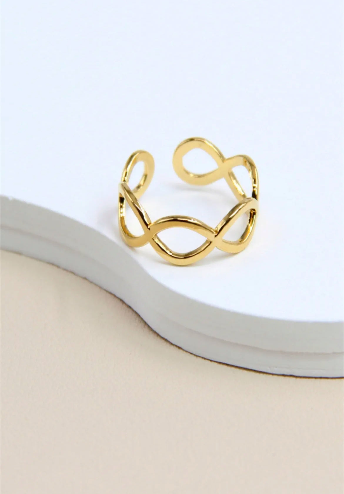 Bague Infini Ajustable en Acier Inoxydable
