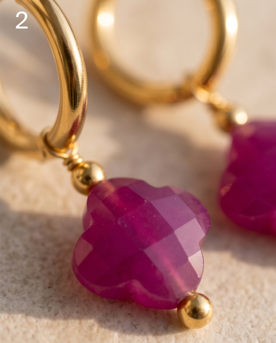 Clover earrings - good luck charm