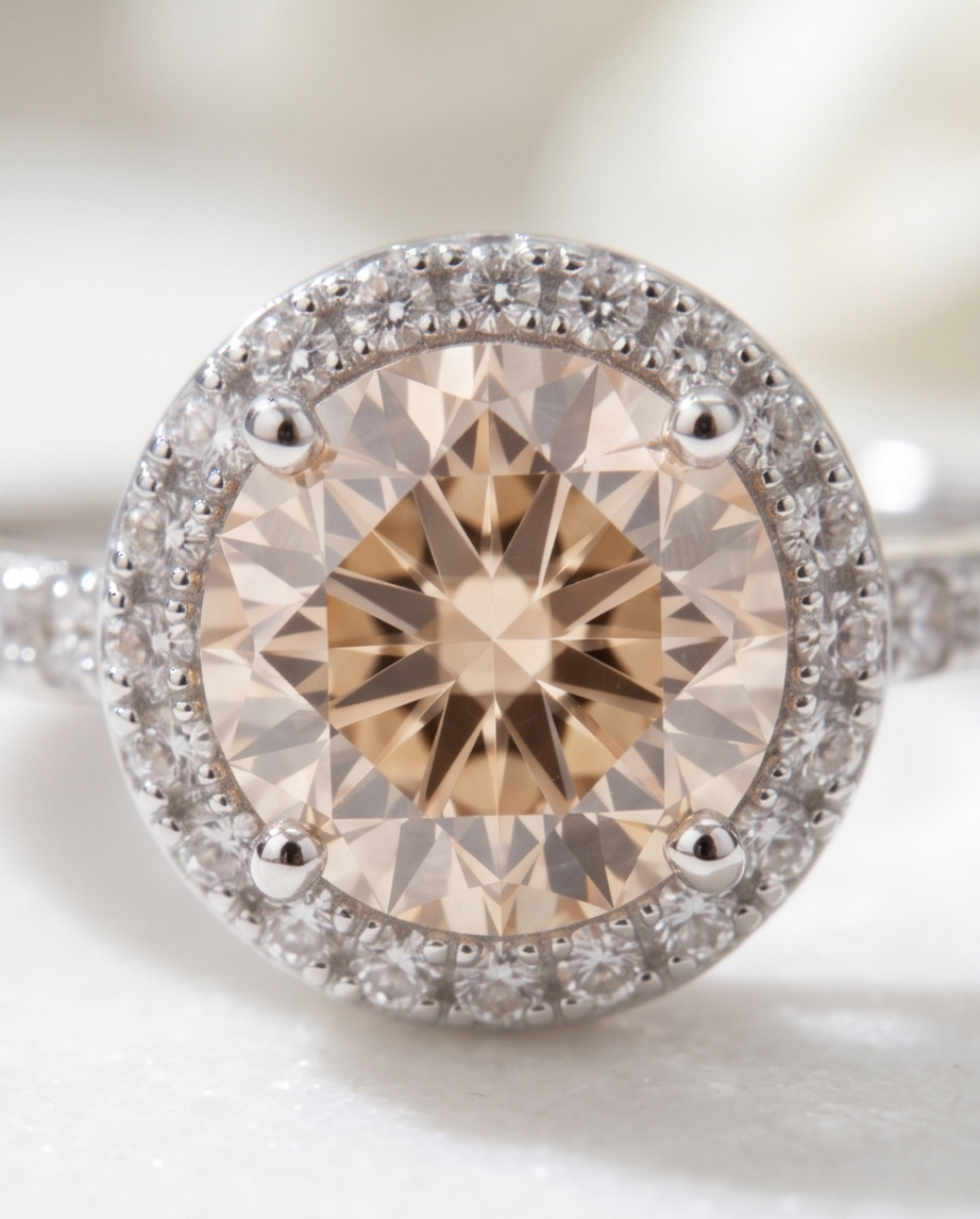 Rita Ring with Zircon - Champagnes