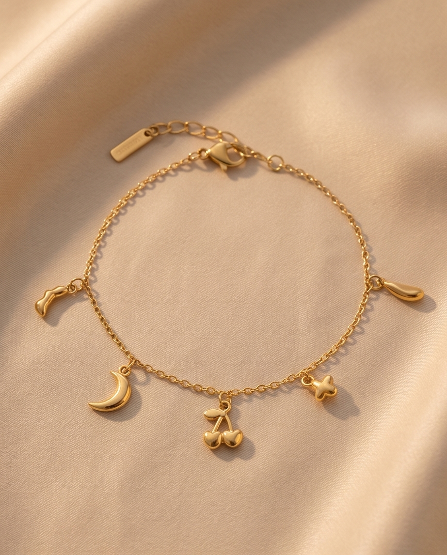 Gouden Hemelse Roestvrijstalen Armband ✨🌙