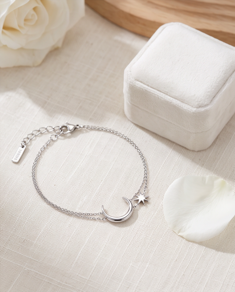 Roestvrijstalen Luna-armband – Goud of Zilver
