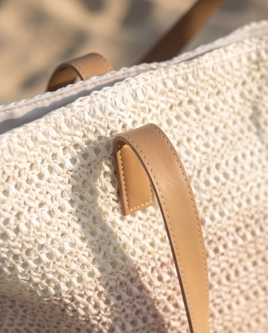 Strandtas in roze tinten – Zomerelegantie