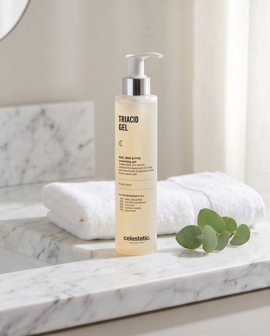 Triacid exfoliërende reinigingsgel.