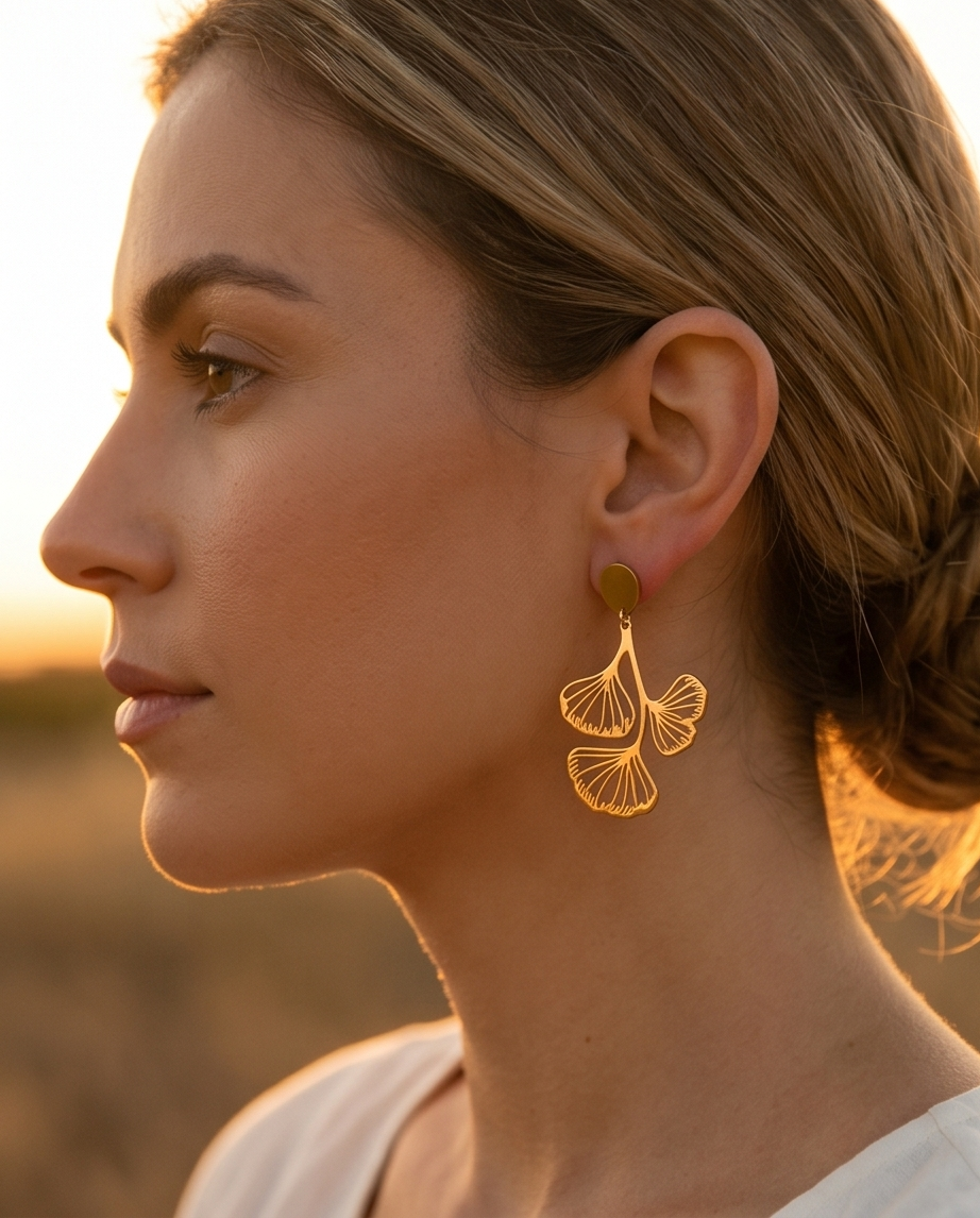 ✨ Boucles Ginkgo – L’élégance naturelle ✨