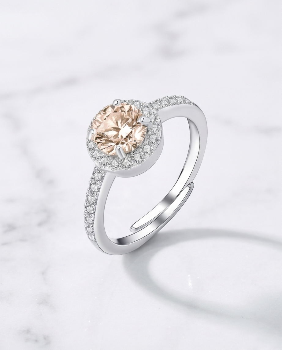 Rita Ring with Zircon - Champagnes