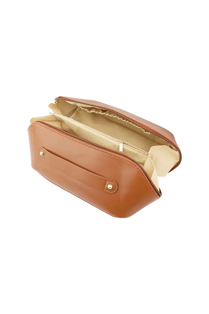 Trousse de maquillage camel