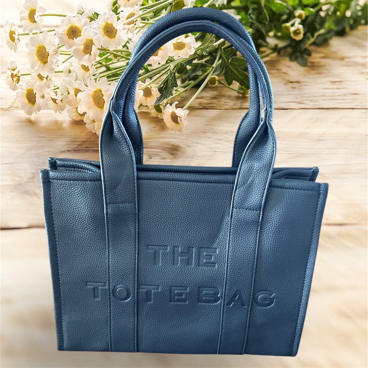 Tote bag: marineblauw