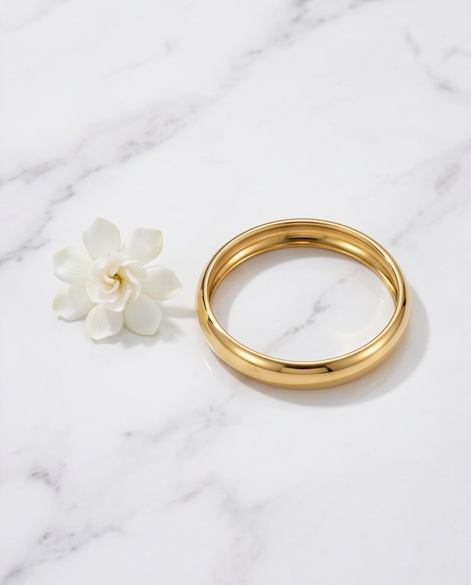 Gepolijste Spiegel Gouden Armband van Roestvrij Staal ✨💛