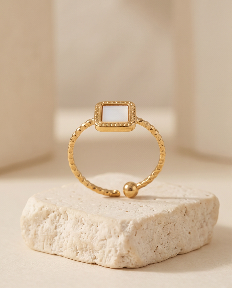 Bague Nina Dorée en Acier Inoxydable ✨💛