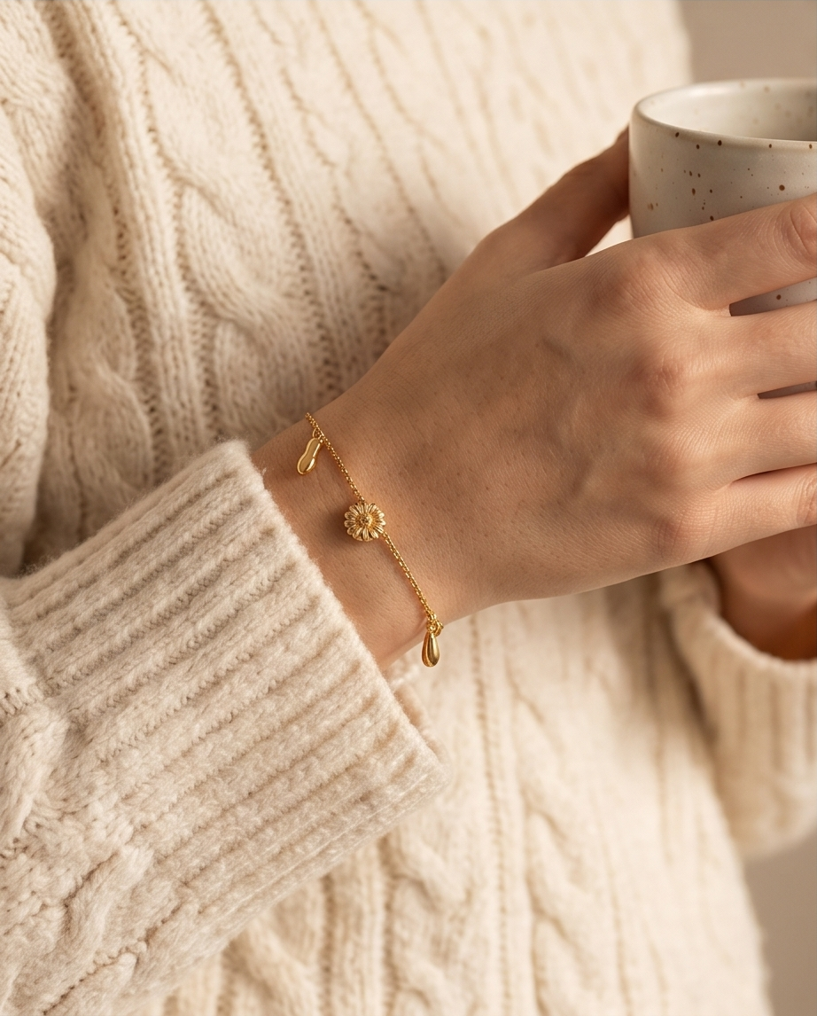 Gouden Jasmine Armband van Roestvrij Staal ✨💛