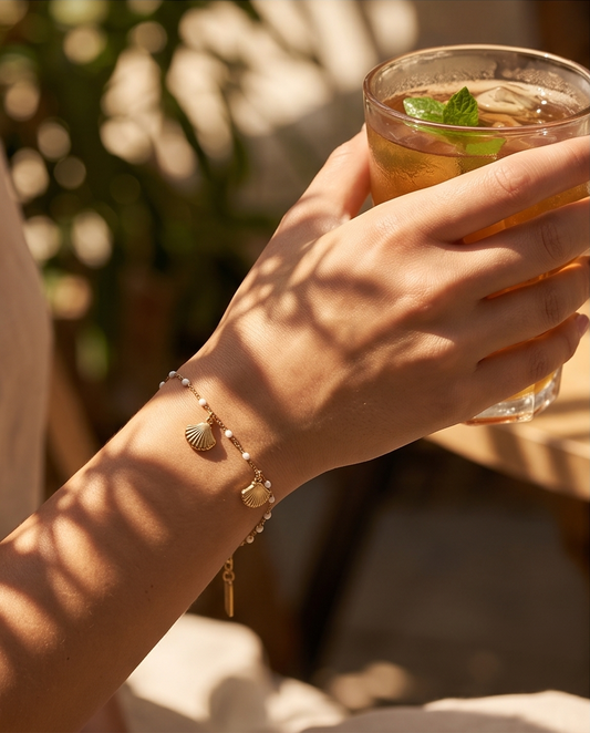Bracelet Coquillage doré - Sun tendance