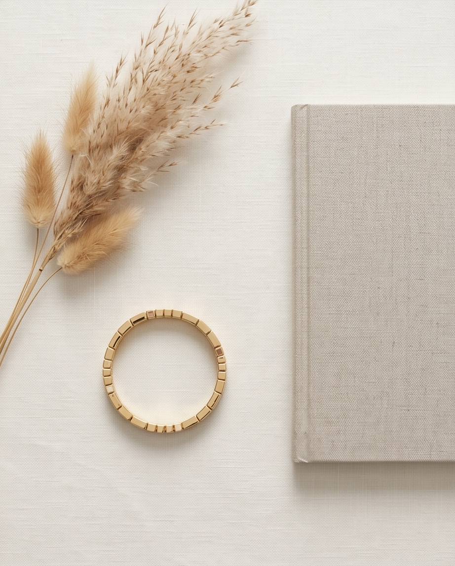 Huye Beige Elastic Bracelet - Natural & Trendy Vibe