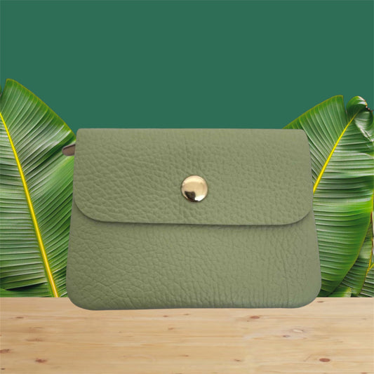 Porte monnaie en cuir Kiwi