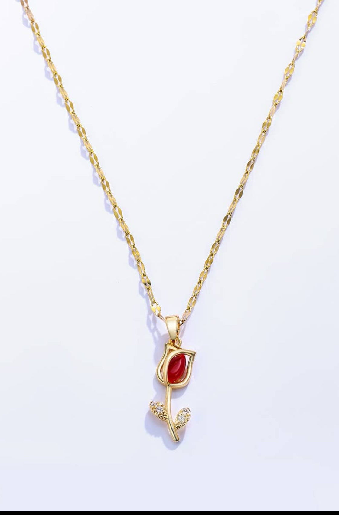 Colliers Rose en acier inoxydable : Rouge