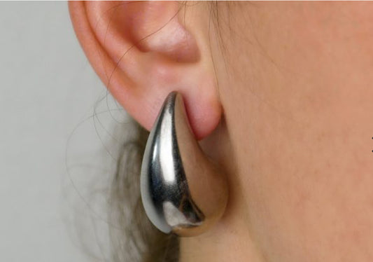 Zilveren druppeloorbellen