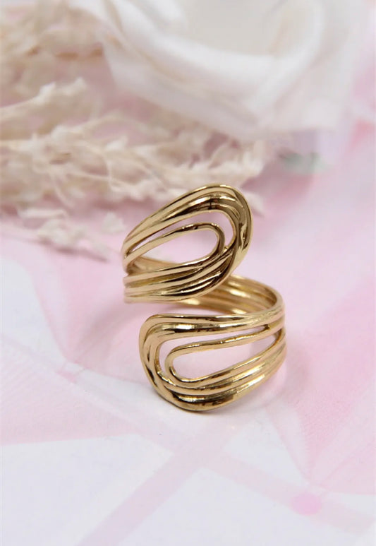 Bague ajustable doré