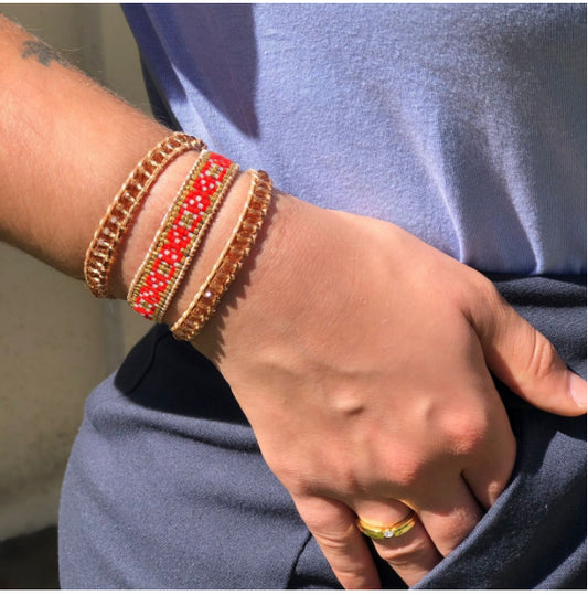 Bracelet Edyna - Rouge