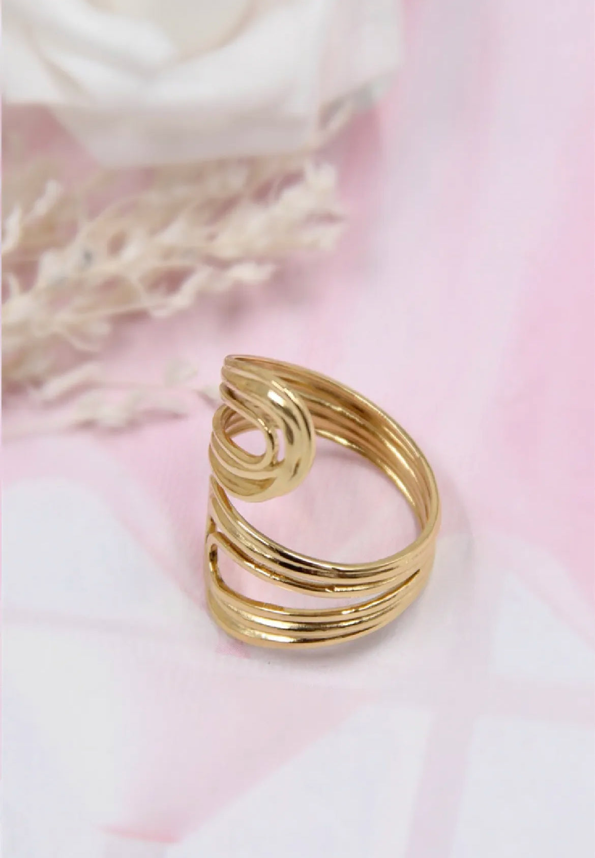 Bague ajustable doré