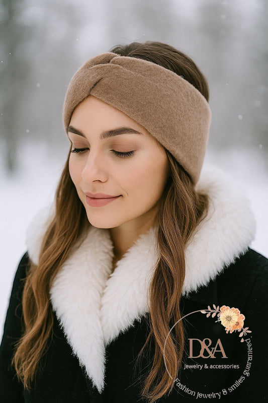 BANDEAU SHERPA ENTORTILLÉ: Beige