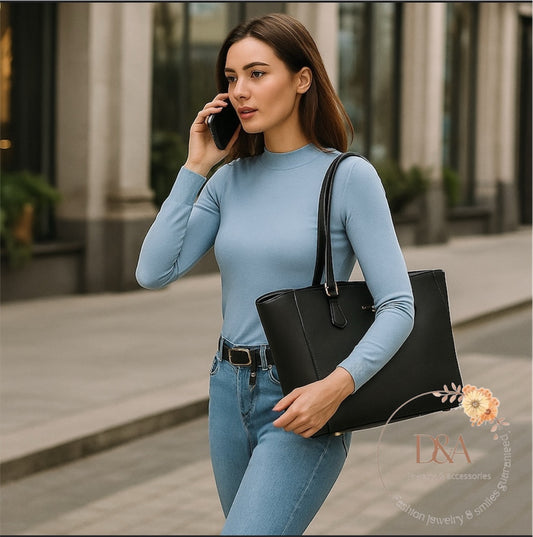 Sac Tote Élégant Noir