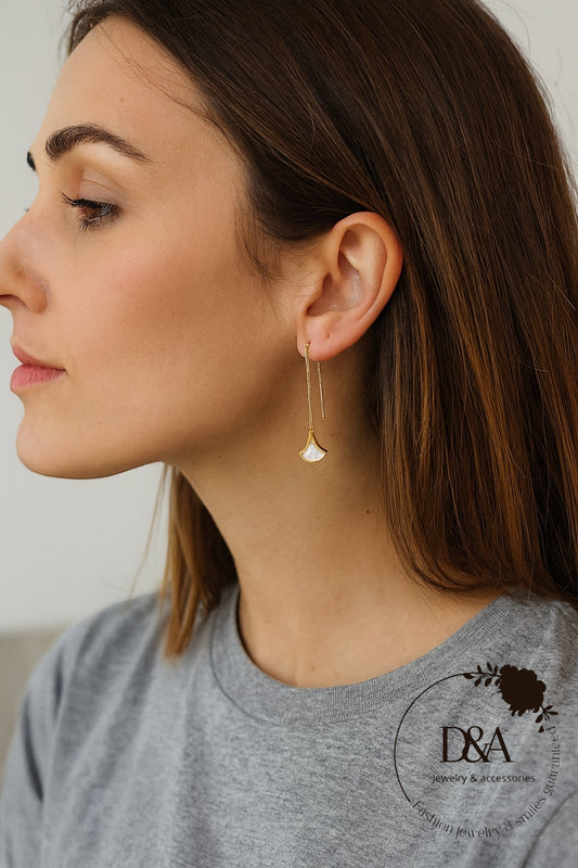Boucle d'oreille en chaîne Goccia - doré