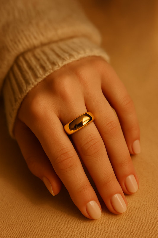 Gepolijste ring: goud