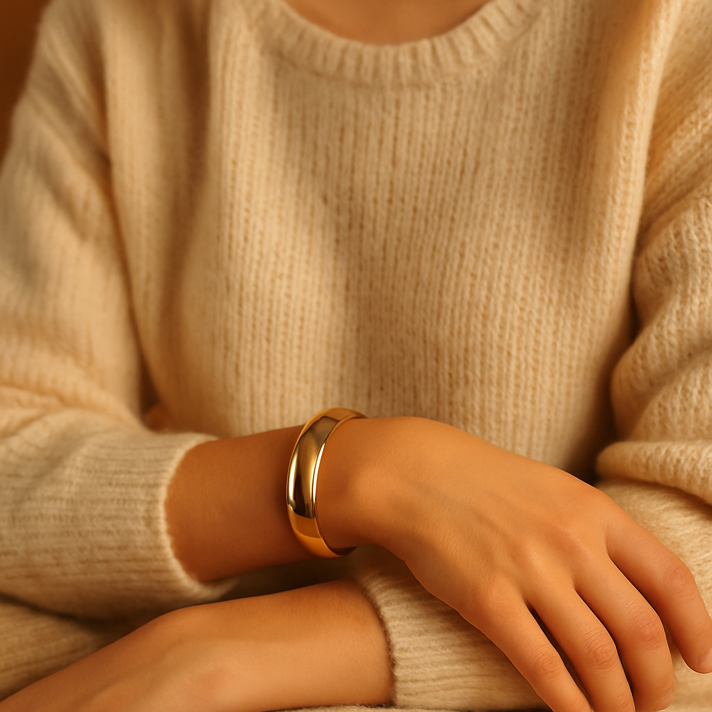 Gepolijste armband: goud