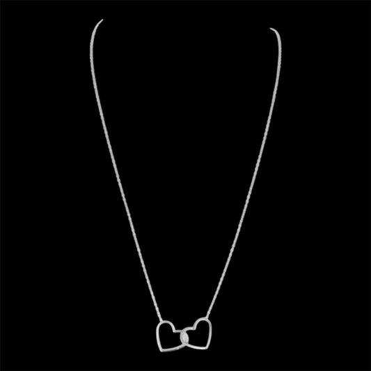 Collier double coeur