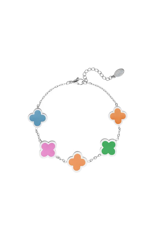 Bracelet trèfle coloré