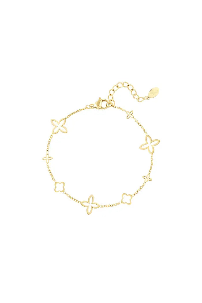 Bracelet trèfle doré