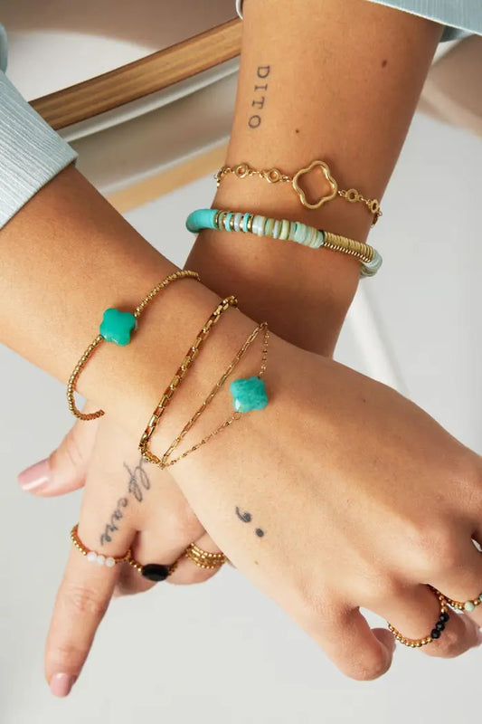 Bracelet double trèfle