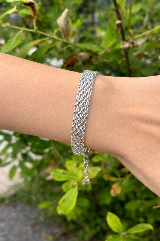 Schakelarmband: zilver