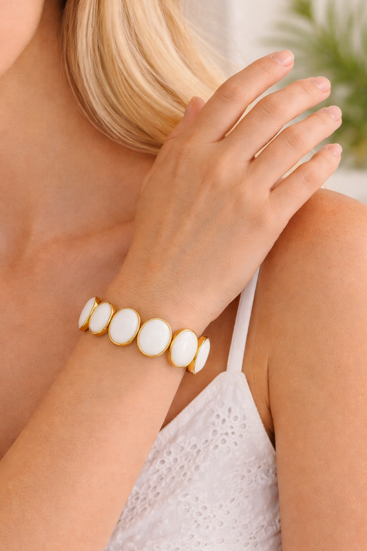 Bracelet Summer coloré: Blanc