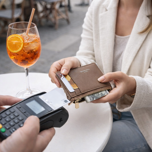 Porte carte Cognac Élégance: Marron