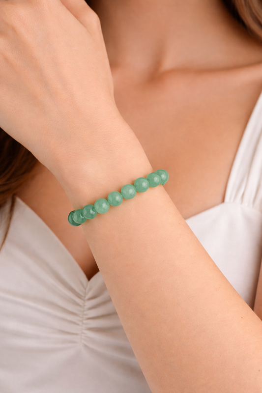 Groene Aventurijn Kristallen Edelsteenarmband met Hartchakra