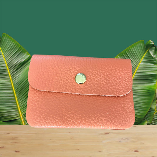 Porte monnaie orange clair