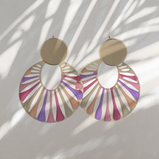Boucle d’oreille Sun - rose